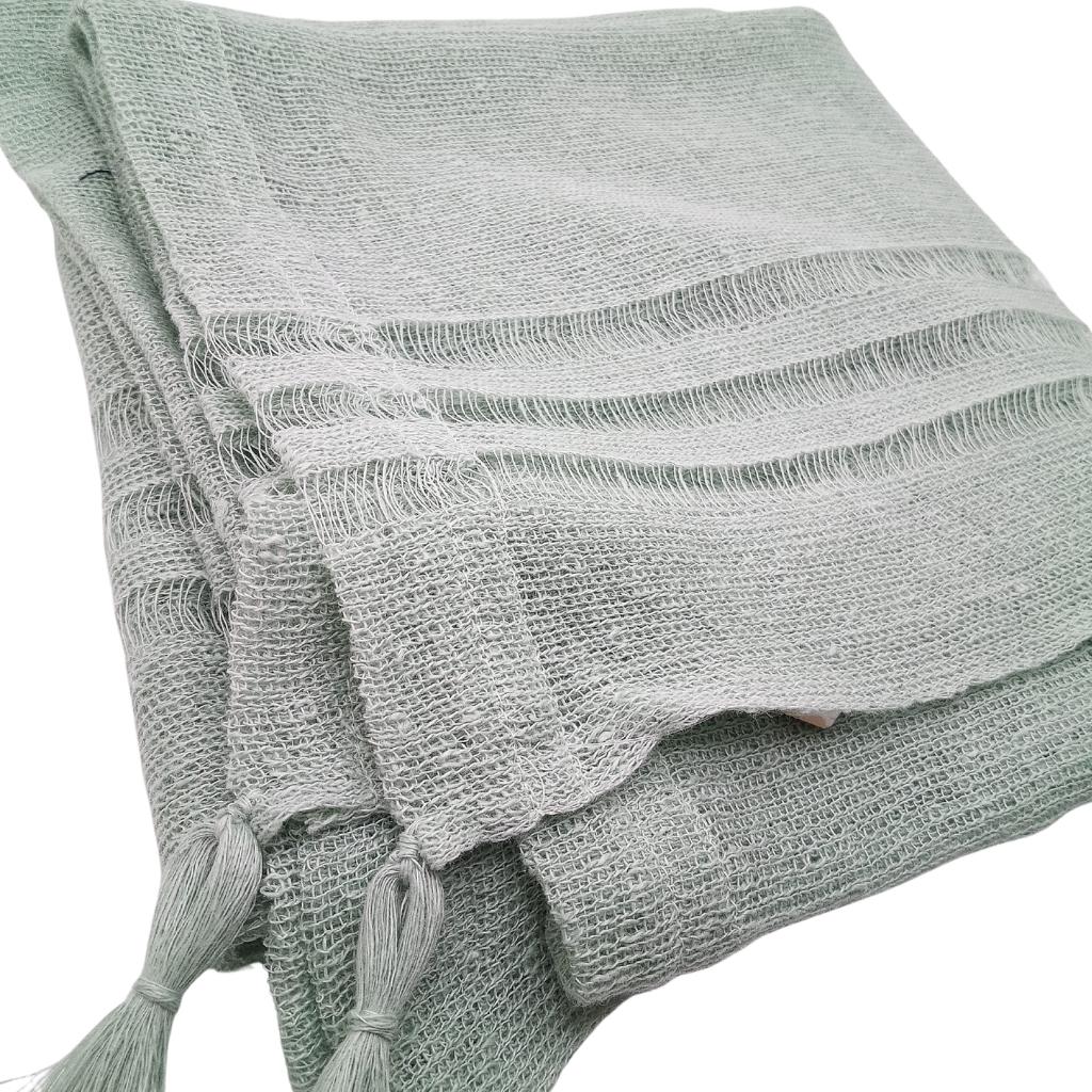 Irish Linen Poncho - Mint by V&S Handmade - Apparel & Accessories