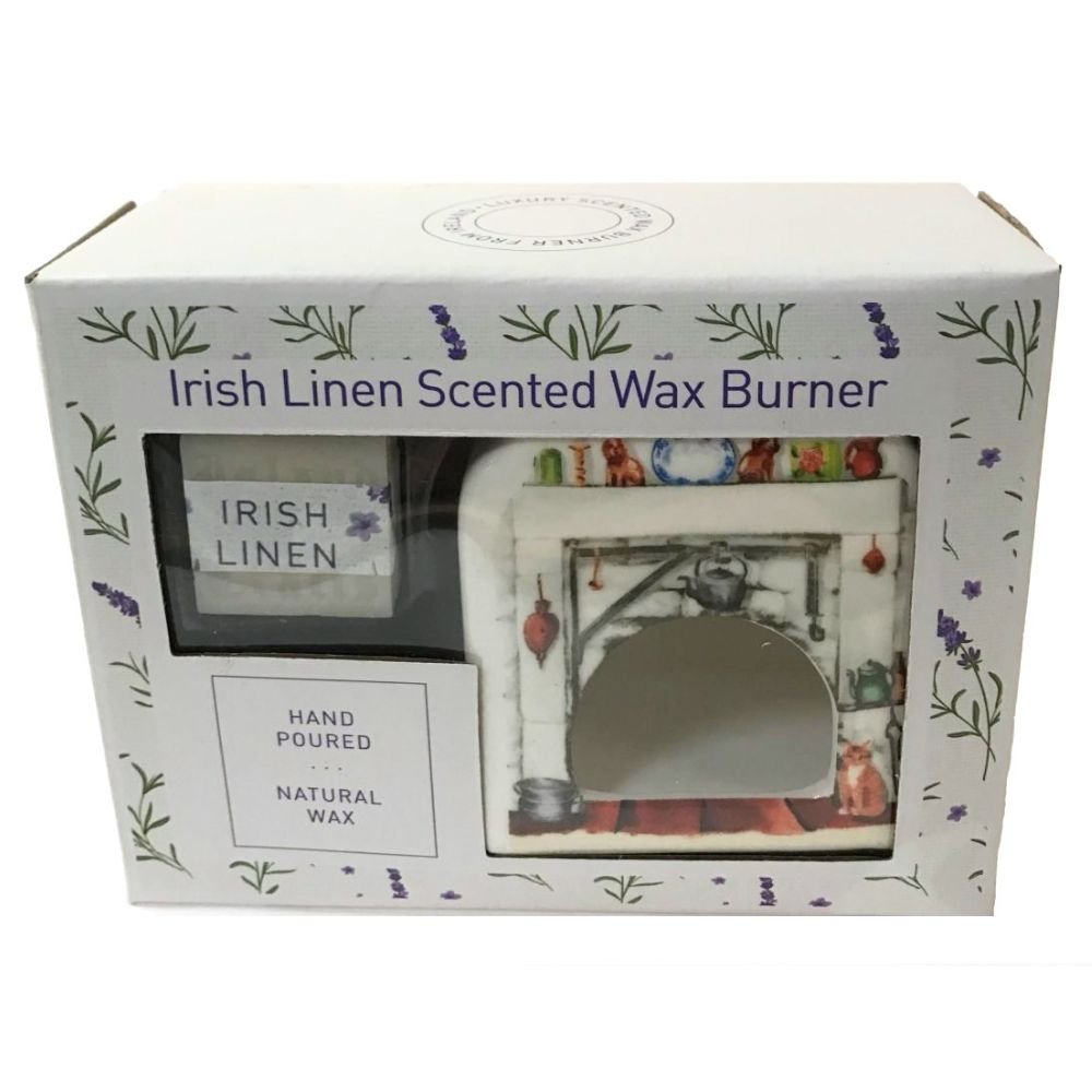Irish Linen Scented Wax Burner - The Celtic Gift Store - Candles, Wax Melts, Incense