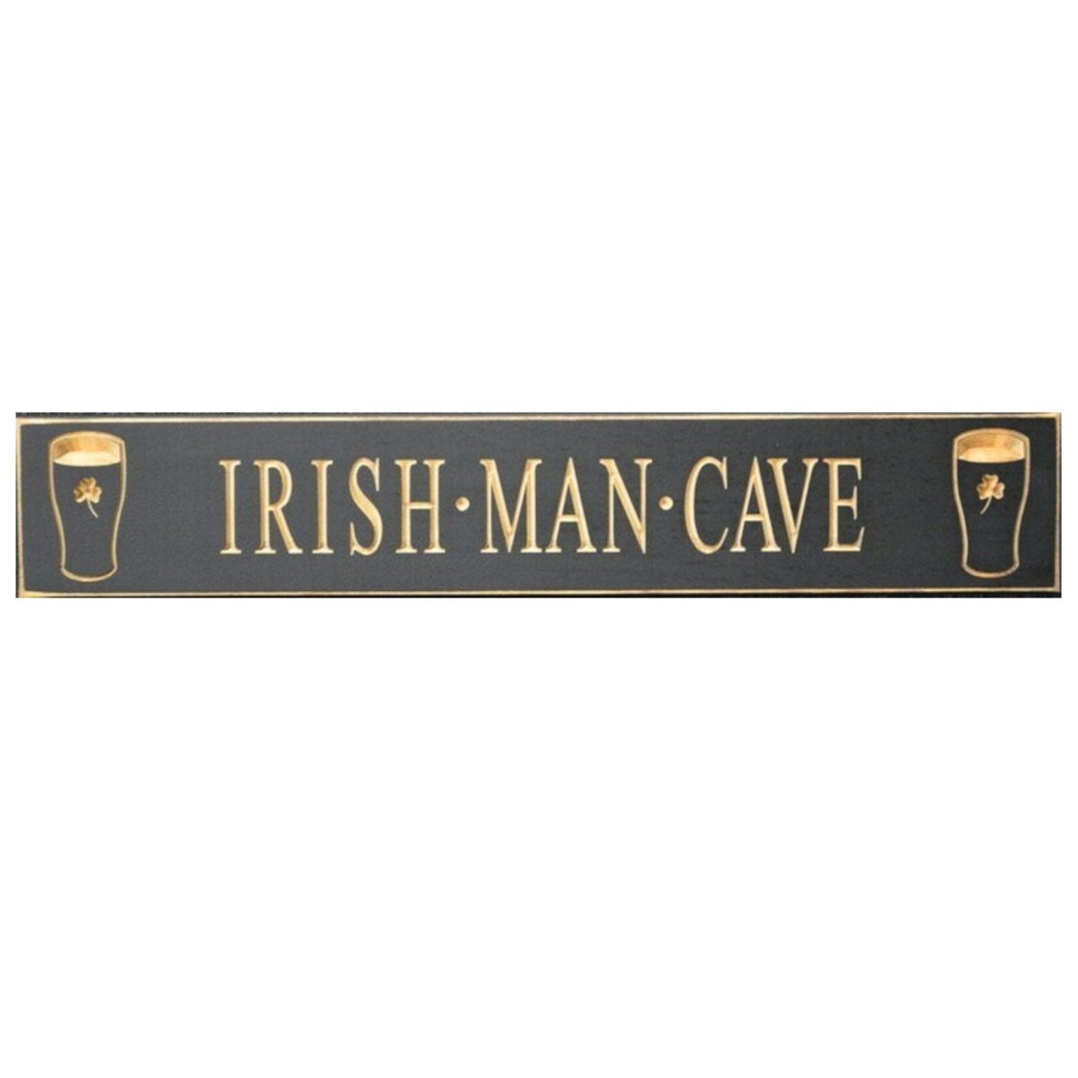 Irish Man Cave Wooden Sign - Black - The Celtic Gift Store - Decor