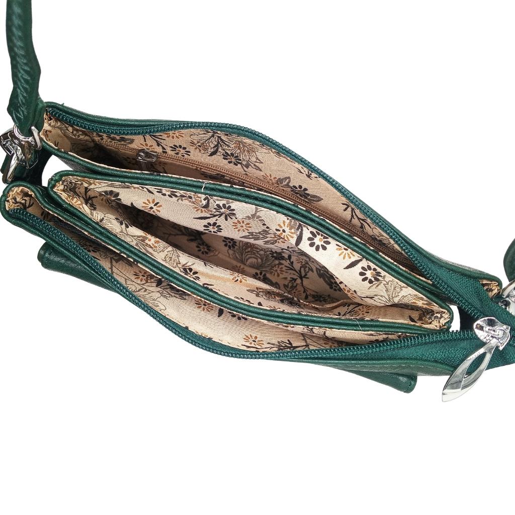 Irish Shamrock Cell Phone Pocket Bag- Hunter Green