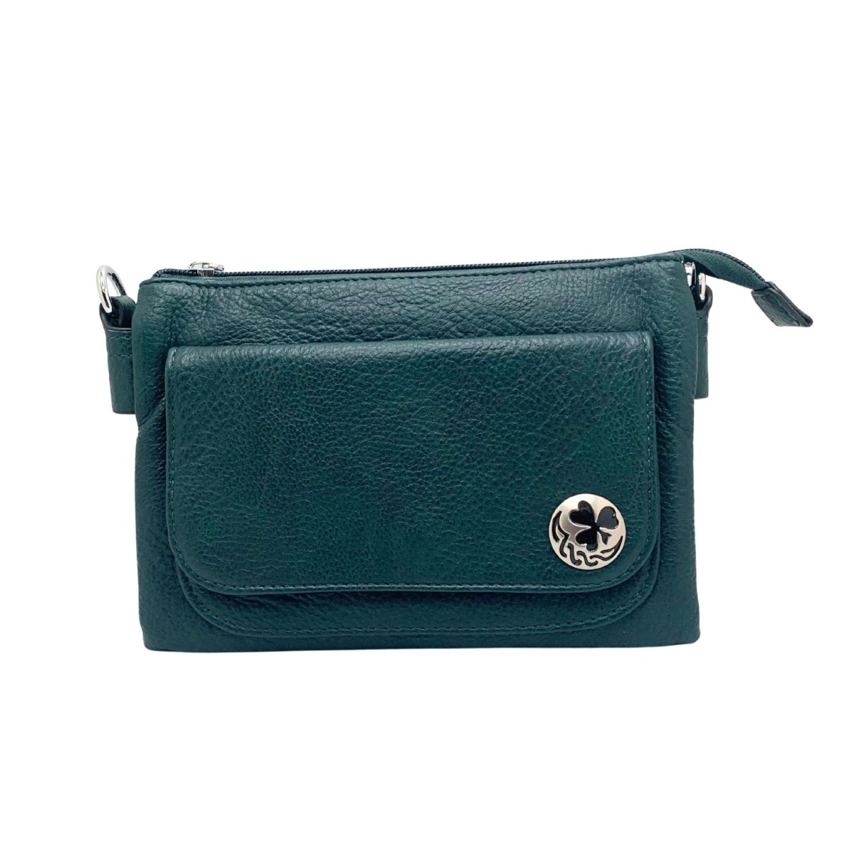 Irish Shamrock Cell Phone Pocket Bag- Hunter Green - The Celtic Gift Store - Accessories - Bags