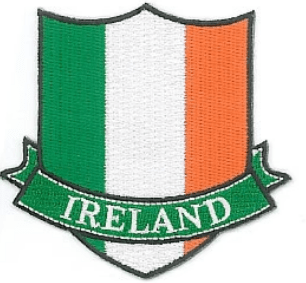 Irish Tri Colour Crest Embroidered Patch - The Celtic Gift Store - Gift