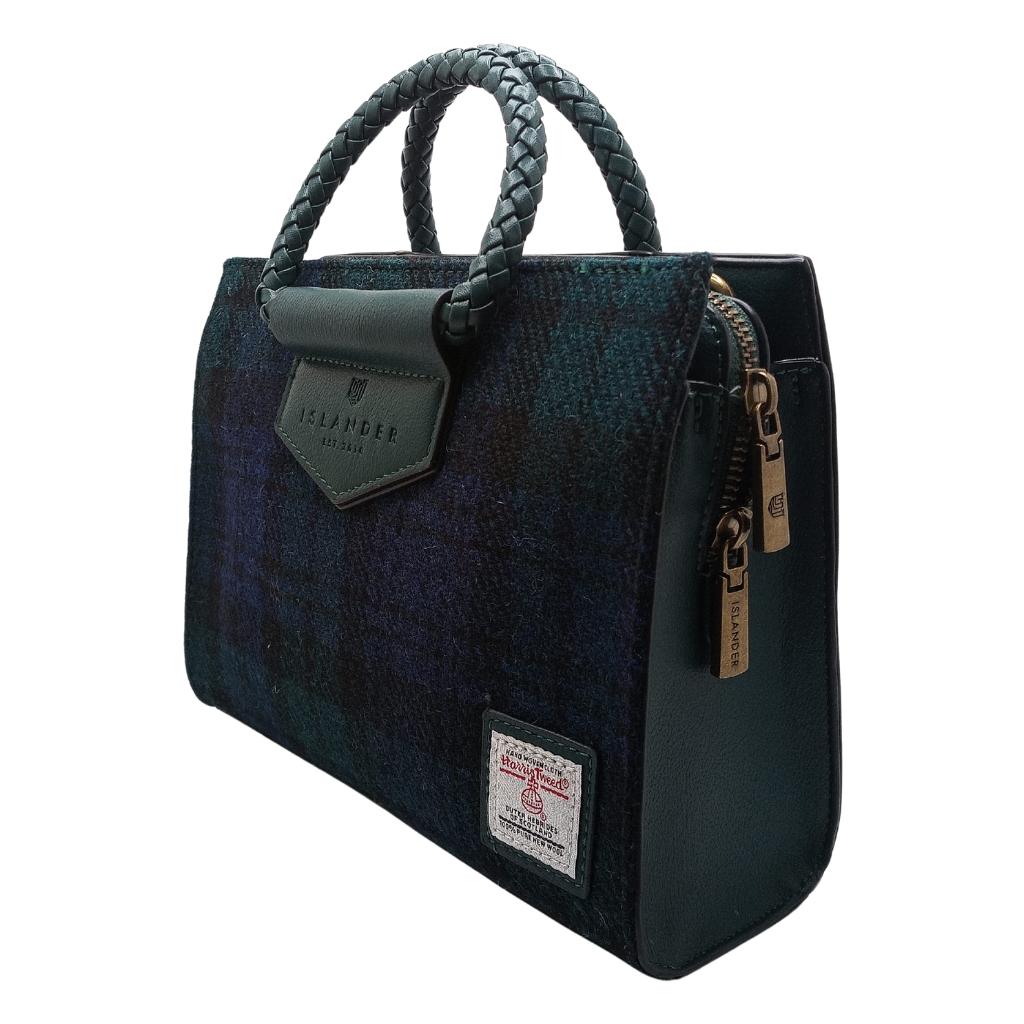 Islander Harris Tweed Arran Tote 'Black Watch Tartan' by Islander - Handbags