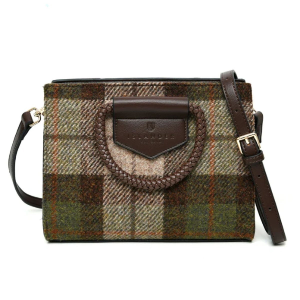 Islander Harris Tweed Arran Tote 'Chestnut Tartan' - The Celtic Gift Shop - Islander - Handbags