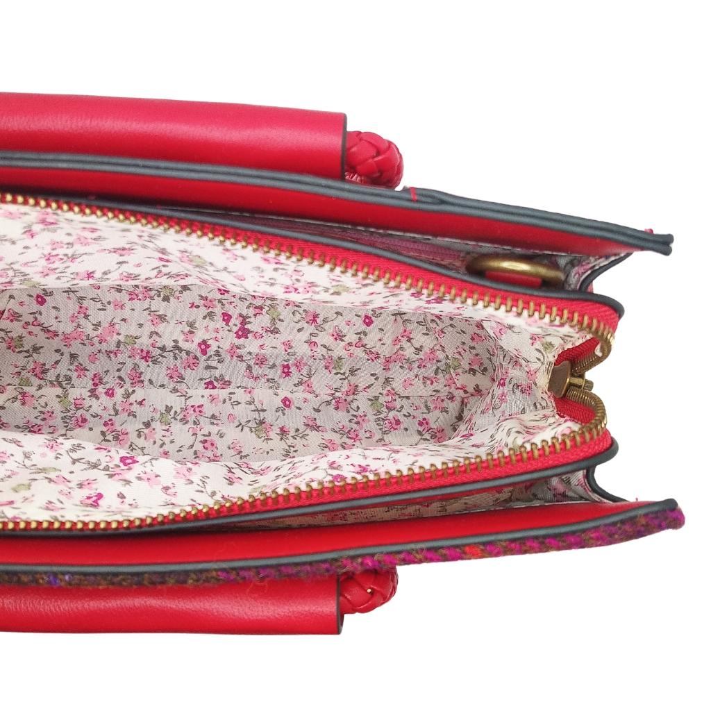 Islander Harris Tweed Arran Tote 'Fuchsia Tartan'
