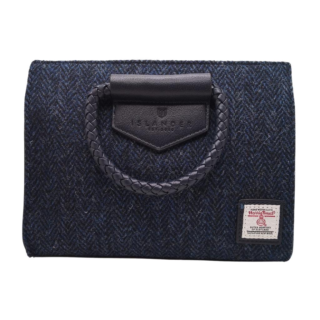 Islander Harris Tweed Arran Tote 'Navy Herringbone' by Islander - Handbags