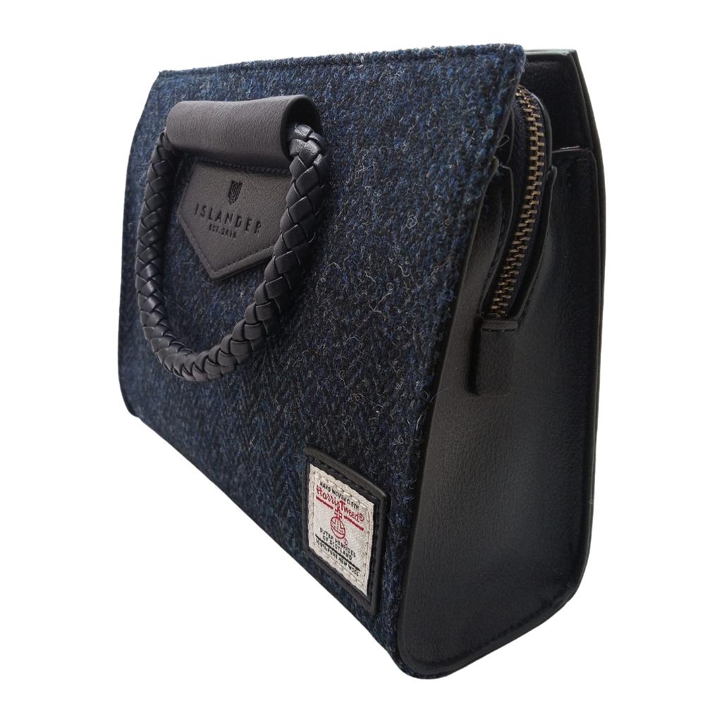 Islander Harris Tweed Arran Tote 'Navy Herringbone' by Islander - Handbags