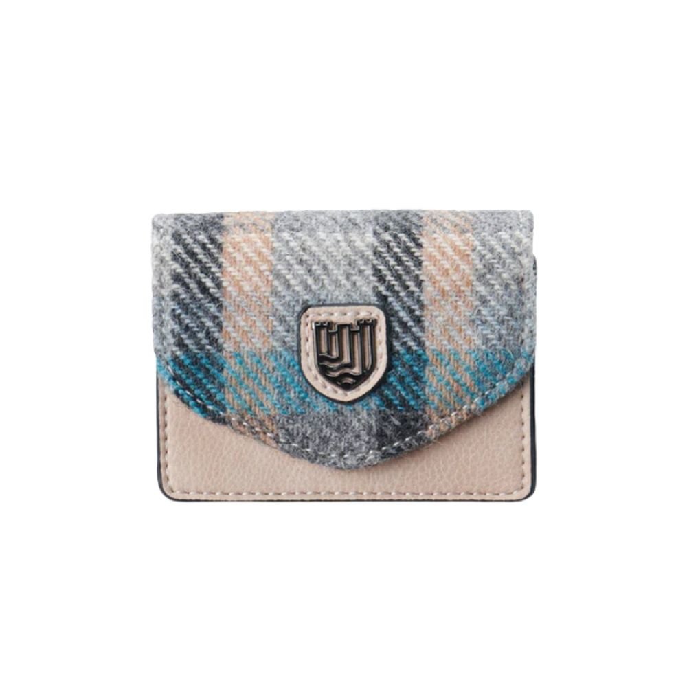 Islander Harris Tweed Card Case 'Blue Tartan'