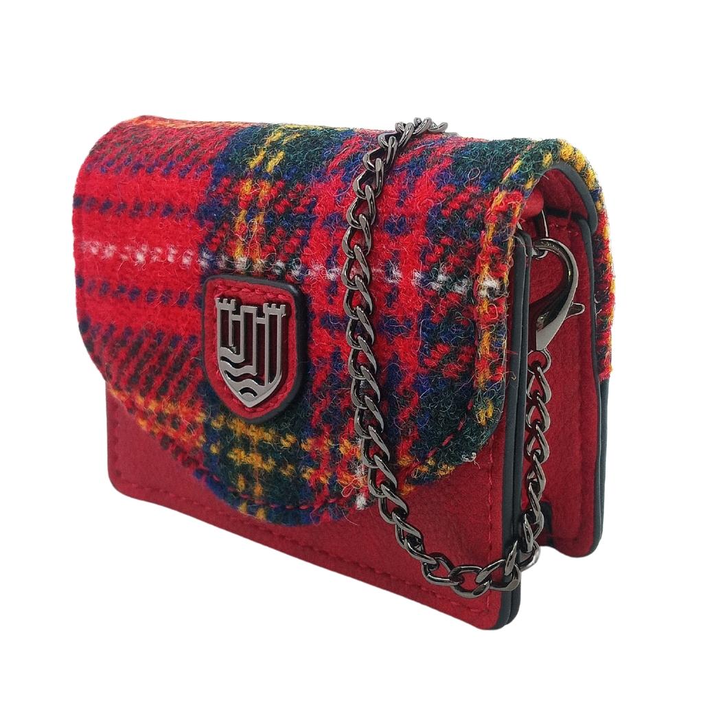 Islander Harris Tweed Card Case 'Royal Stewart Tartan'