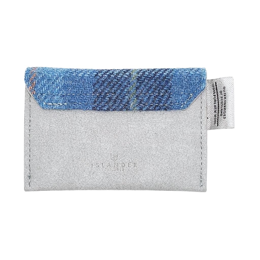 Islander Harris Tweed Card Wallet 'Blue Tartan' by Islander - Handbags
