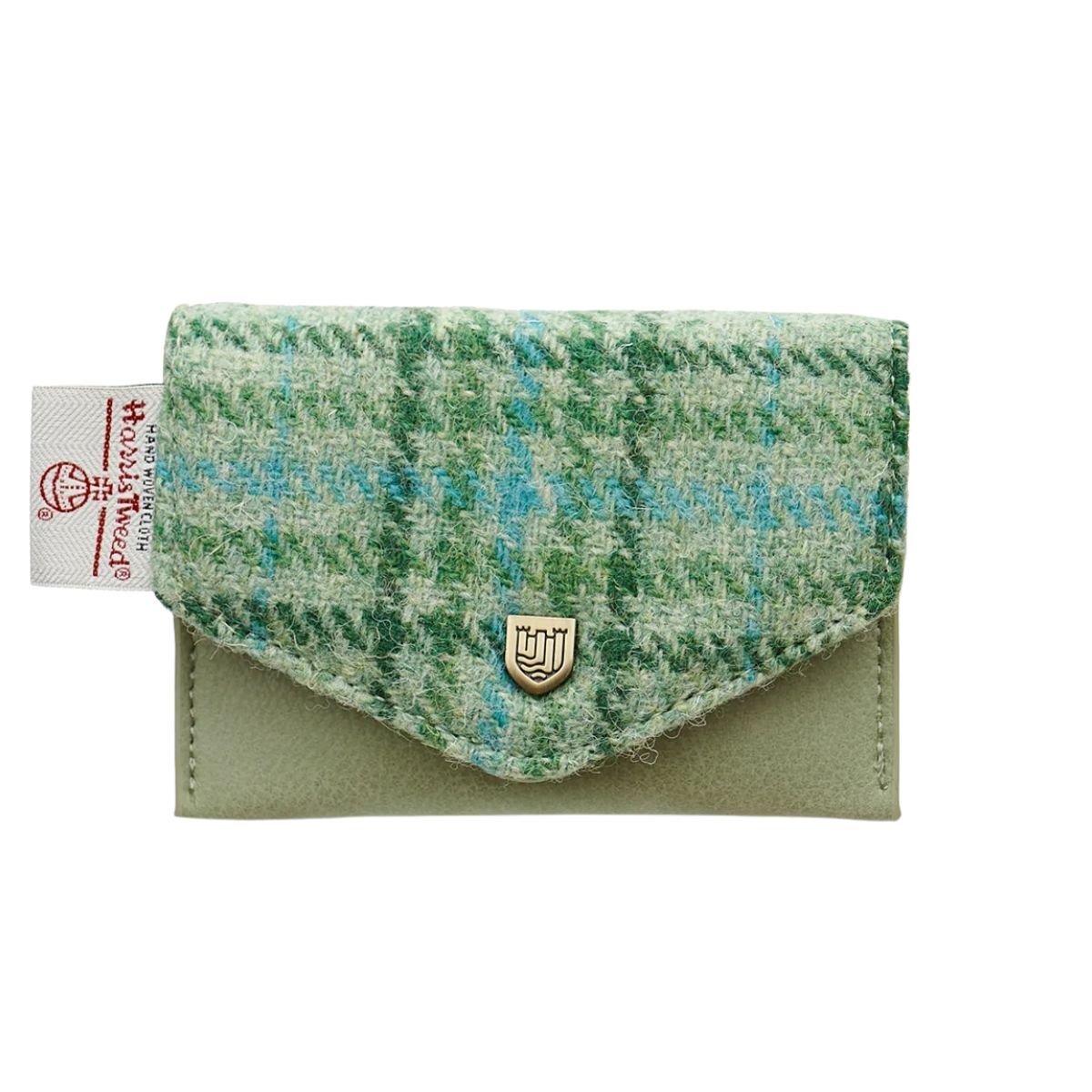 Islander Harris Tweed Card Wallet 'Mint Tartan'