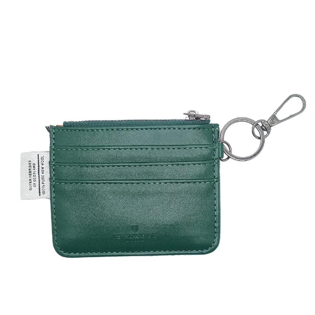 Islander Harris Tweed Card Zip Wallet 'Black Watch Tartan'