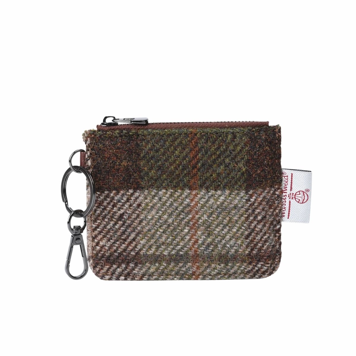 Islander Harris Tweed Card Zip Wallet 'Chestnut Tartan'