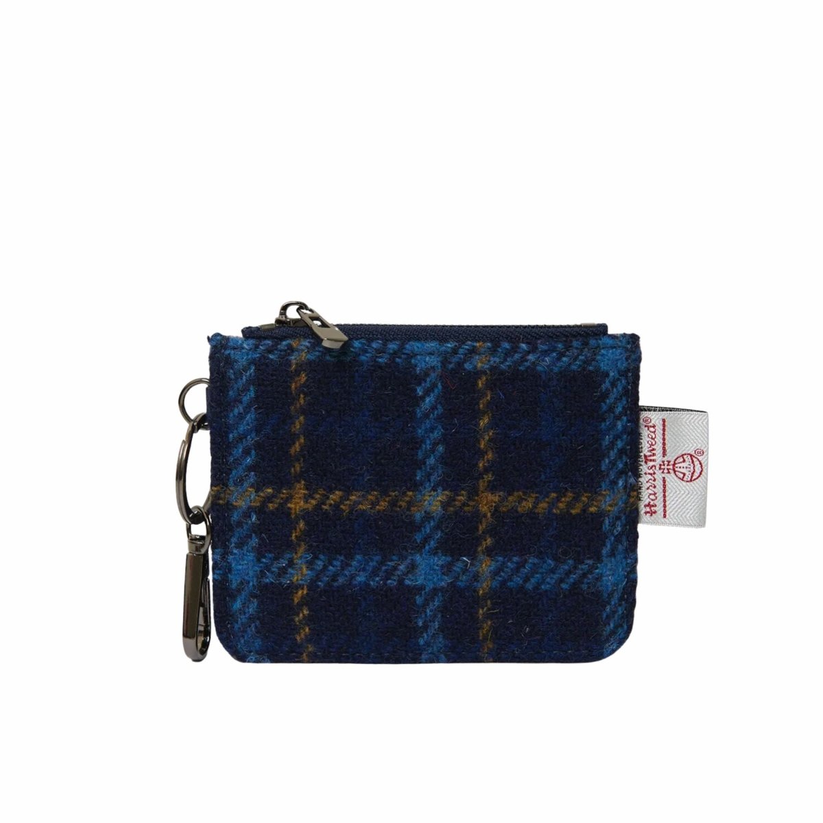 Islander Harris Tweed Card Zip Wallet 'Navy Tartan'