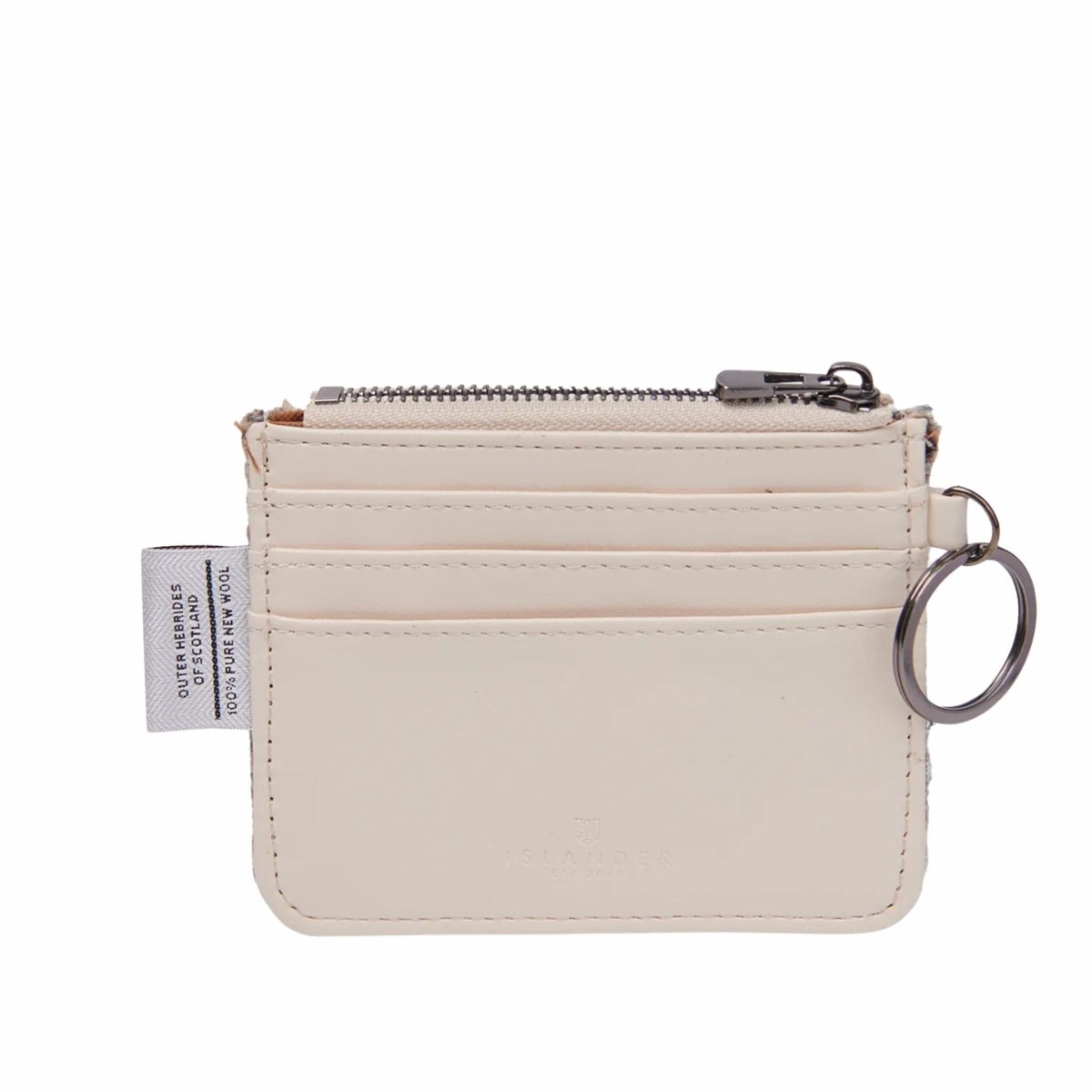 Islander Harris Tweed Card Zip Wallet 'Pink and Blue Tartan'