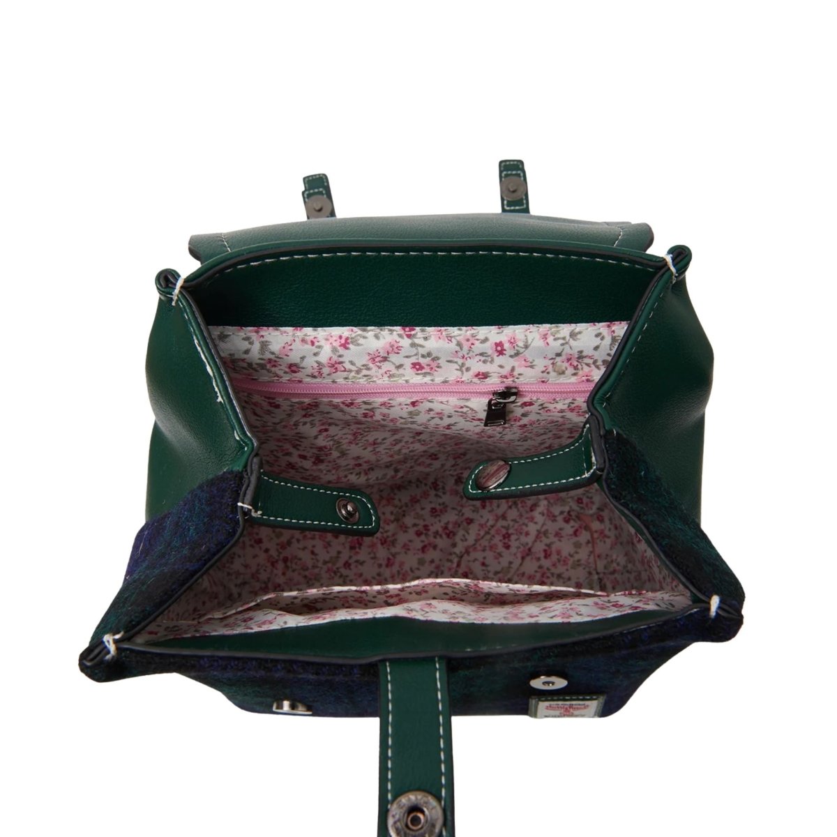 Islander Harris Tweed Jura Backpack 'Violet Mini Dogtooth'