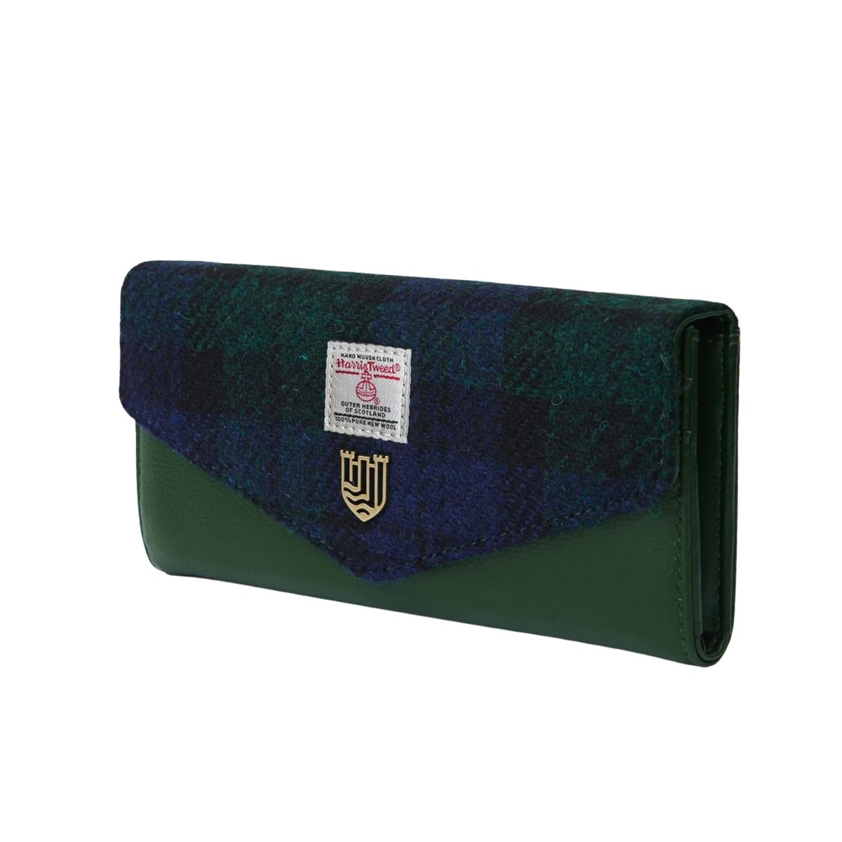 Islander Harris Tweed Large Clasp Clutch Purse 'Black Watch Tartan'