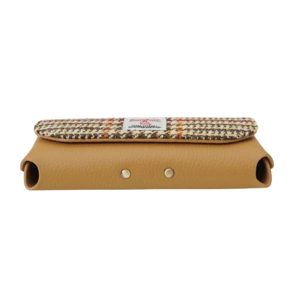 Islander Harris Tweed Leather Glasses Case 'Chestnut Tartan'