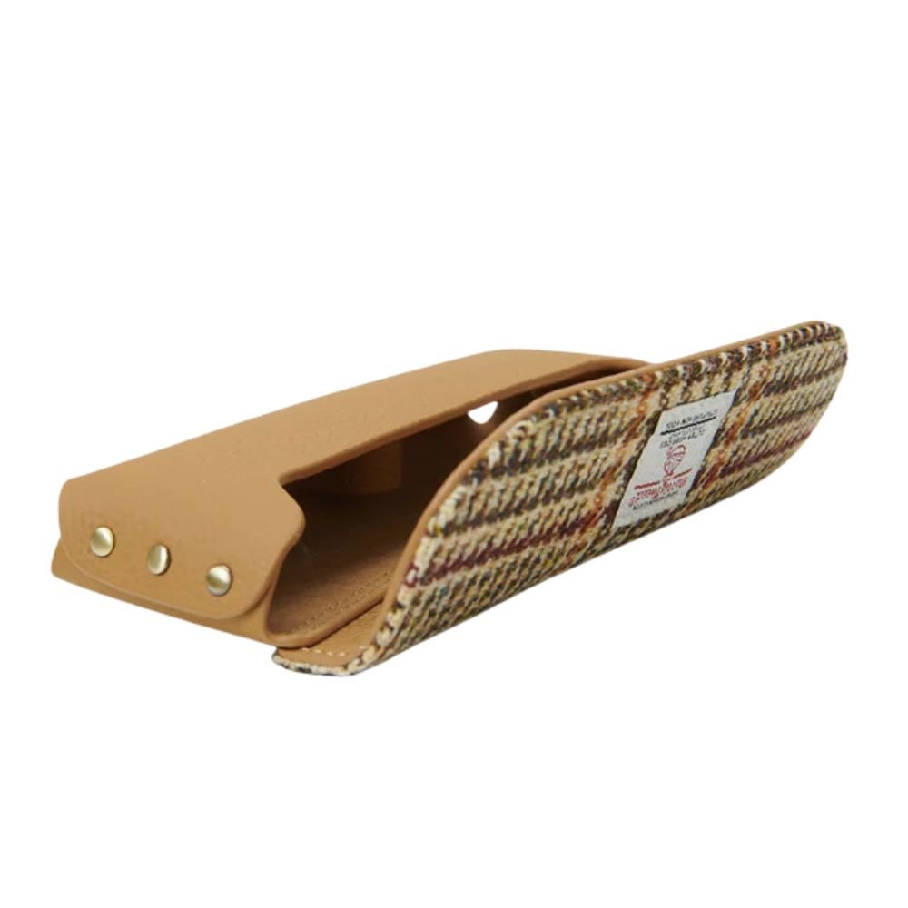 Islander Harris Tweed Leather Glasses Case 'Islander Tartan'