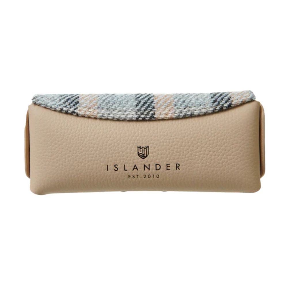 Islander Harris Tweed Leather Glasses Case 'Islander Tartan'