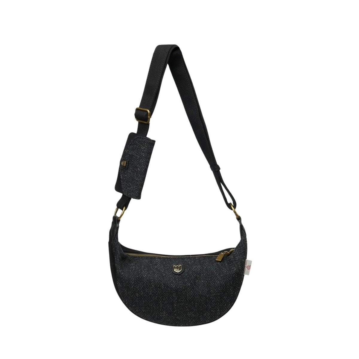 Islander Harris Tweed Luna Bag 'Black Herringbone'