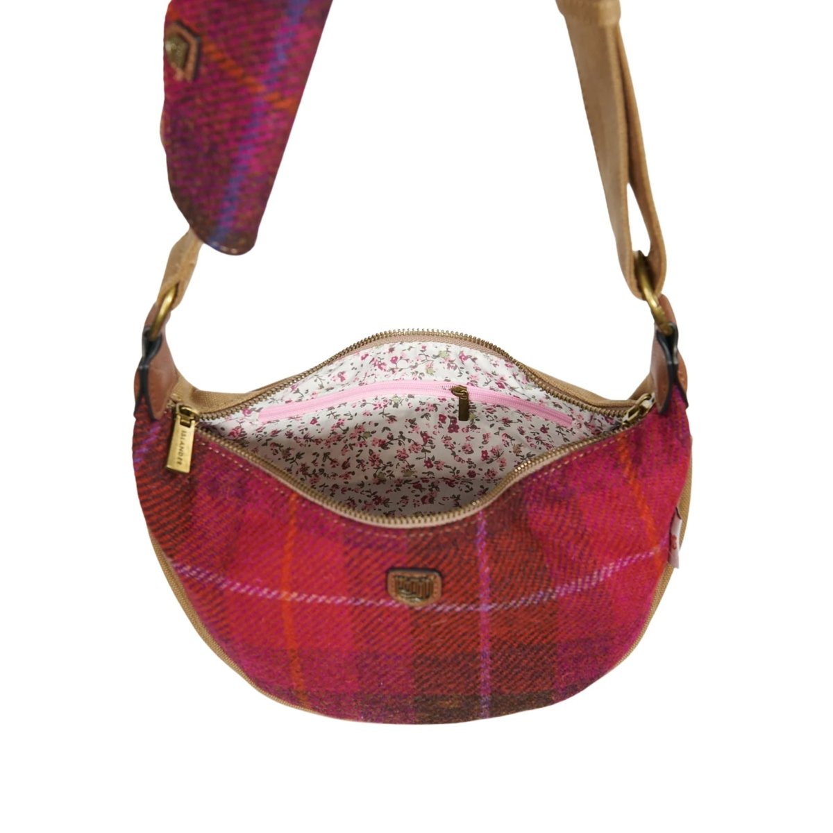 Islander Harris Tweed Luna Bag 'Fuchsia Tartan'