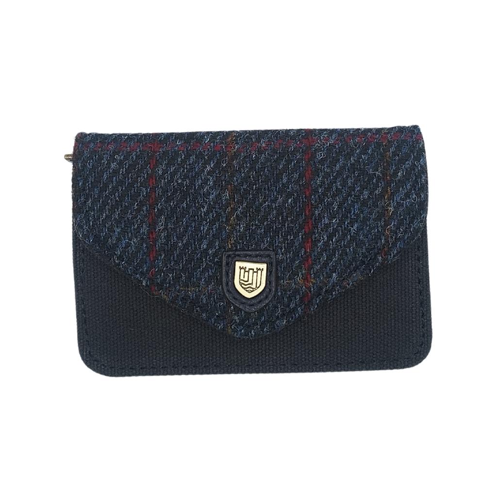 Islander Harris Tweed Luna Bag 'Navy Over-Check'