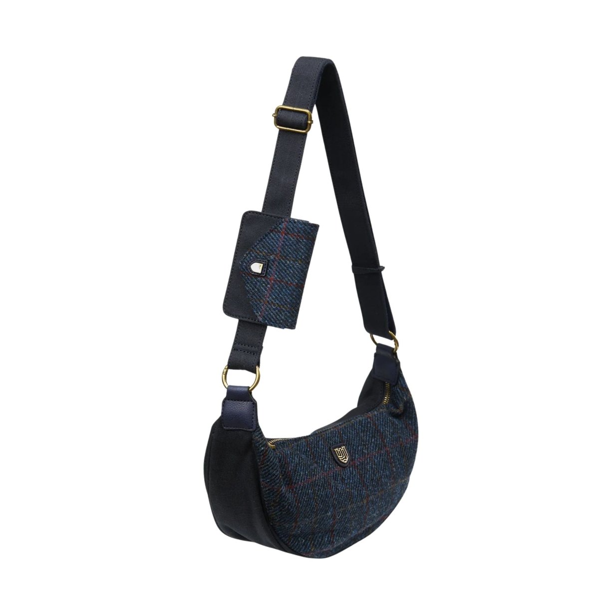 Islander Harris Tweed Luna Bag 'Navy Over - Check'