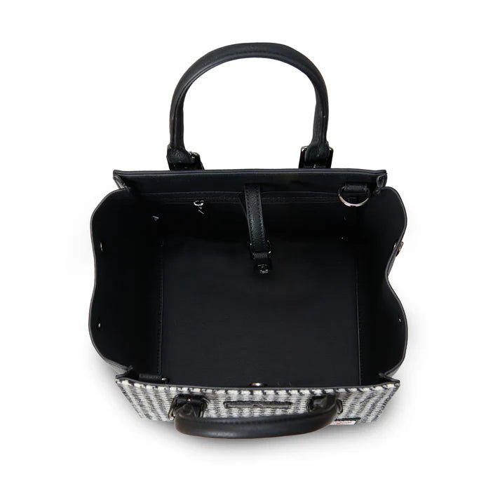 Islander Harris Tweed Medium Caillie Tote 'Black and White Dogtooth' - The Celtic Gift Store - Handbags