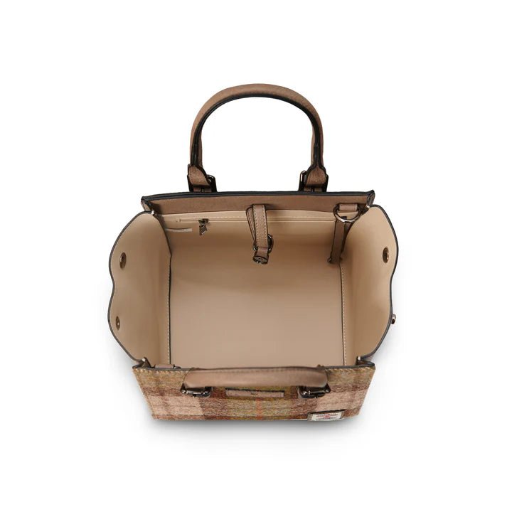 Islander Harris Tweed Medium Caillie Tote 'Chestnut Tartan' - The Celtic Gift Store - Handbags