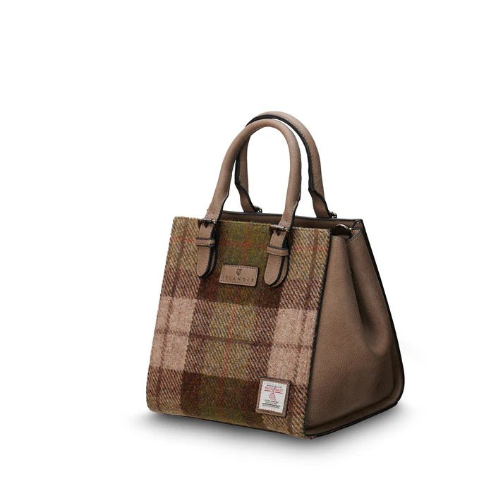 Islander Harris Tweed Medium Caillie Tote 'Chestnut Tartan' - The Celtic Gift Store - Handbags