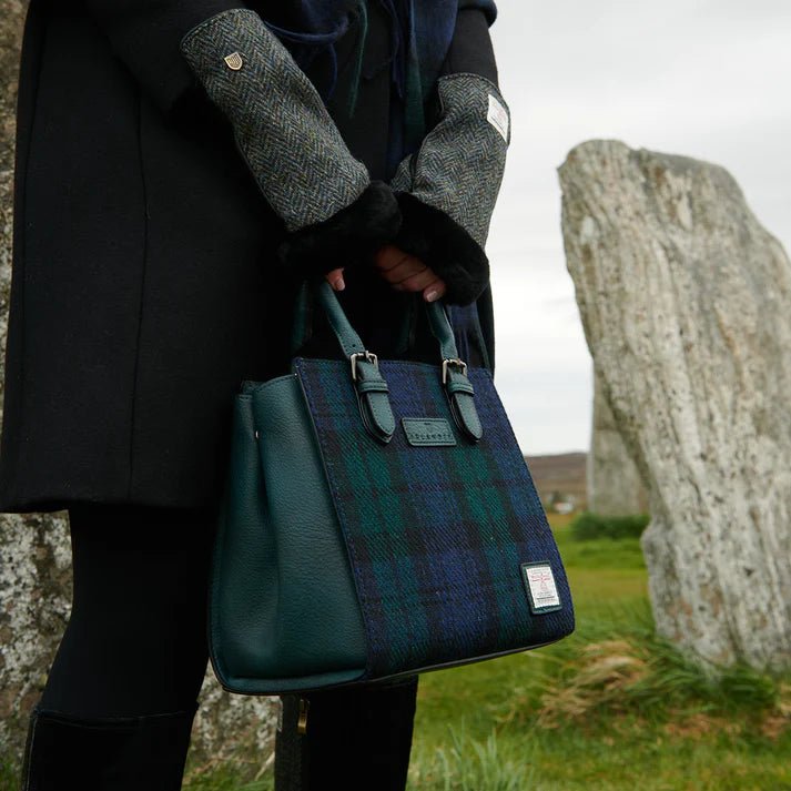 Islander Harris Tweed Medium Caillie Tote 'Islander Tartan' - The Celtic Gift Store - Handbags