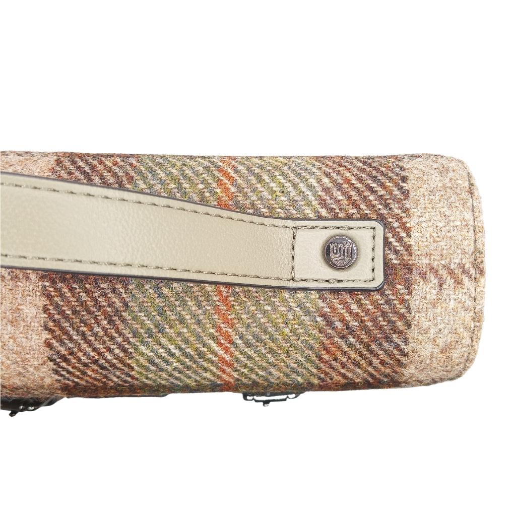 Islander Harris Tweed Medium Calton Satchel 'Chestnut Tartan'