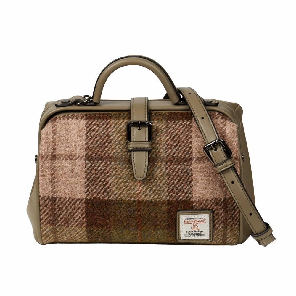 Islander Harris Tweed Medium Doctor Bag 'Black Herringbone'