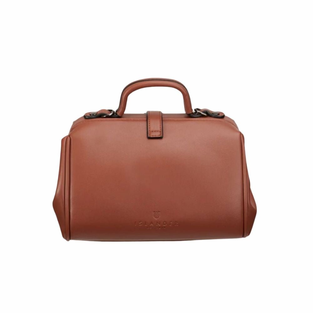 Islander Harris Tweed Medium Doctor Bag 'Chestnut Blue Tartan'