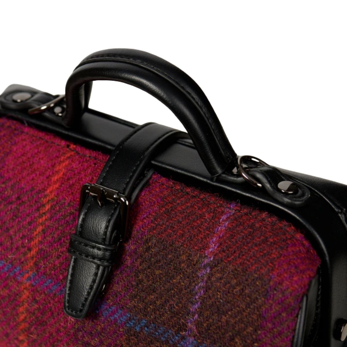 Islander Harris Tweed Medium Doctor Bag 'Fuchsia Tartan' - The Celtic Gift Store - Bags