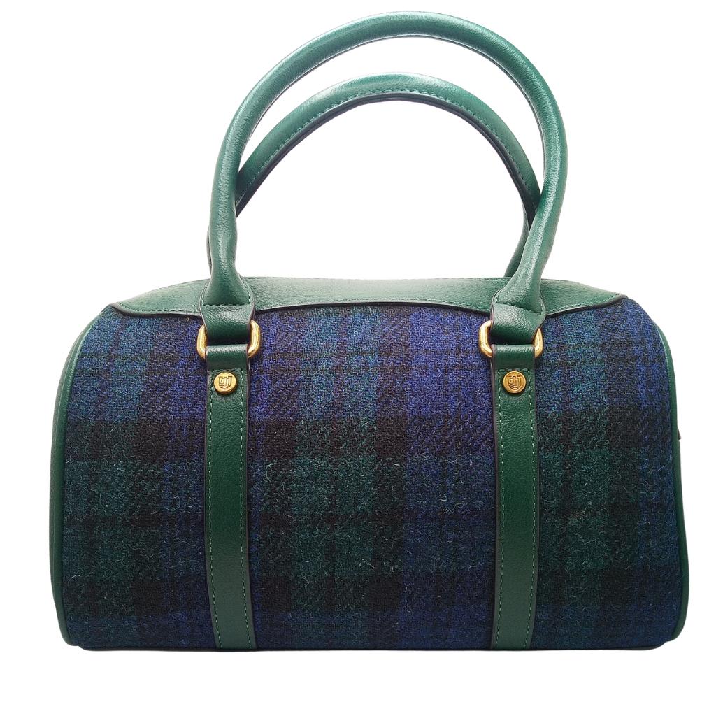 Islander Harris Tweed Medium Duffel Bag 'Black Watch Tartan'
