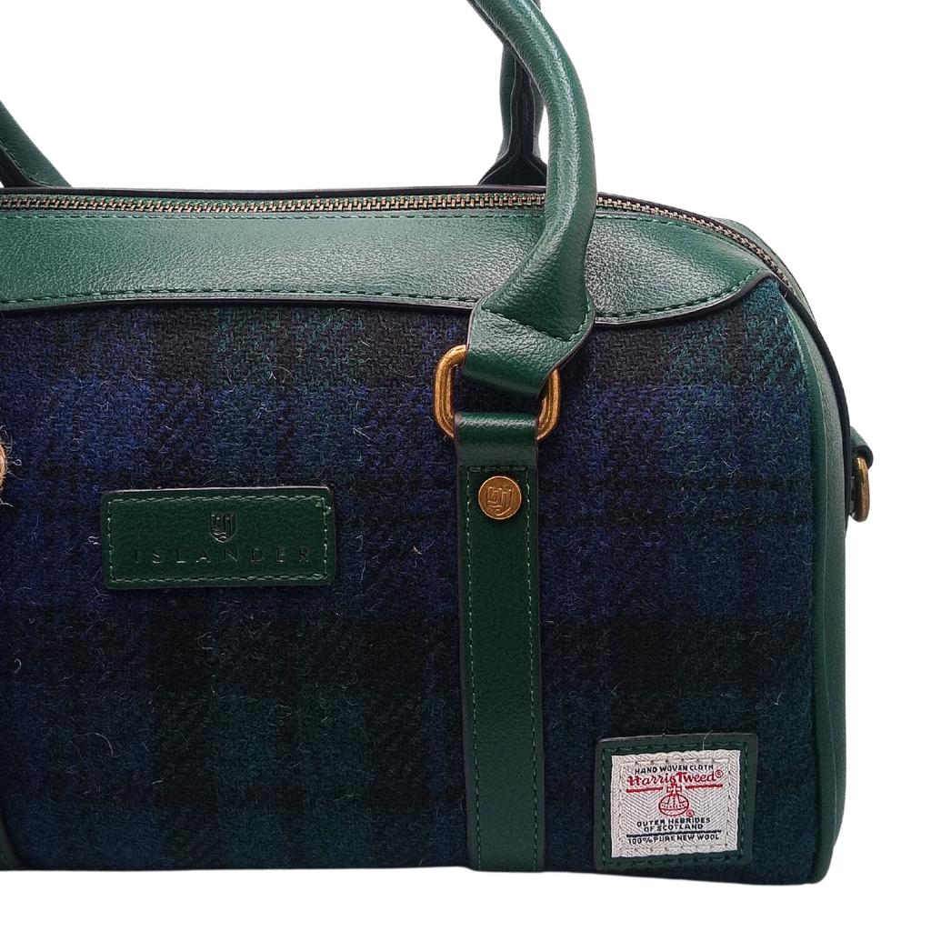 Islander Harris Tweed Medium Duffel Bag 'Black Watch Tartan'
