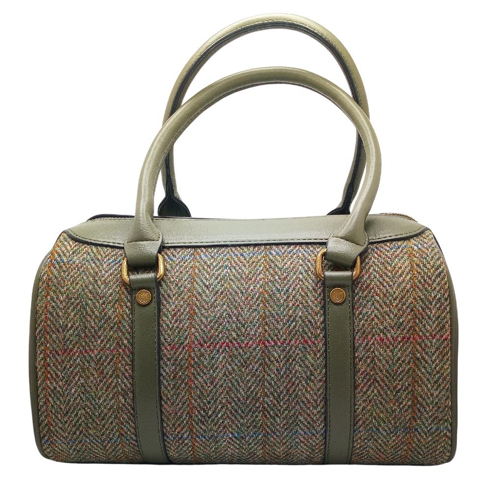 Islander Harris Tweed Medium Duffel Bag 'Chestnut Herringbone'