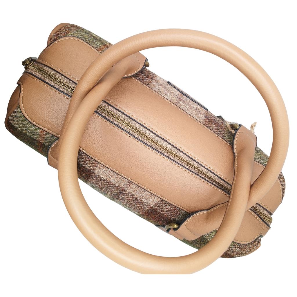 Islander Harris Tweed Medium Duffel Bag 'Chestnut Tartan'