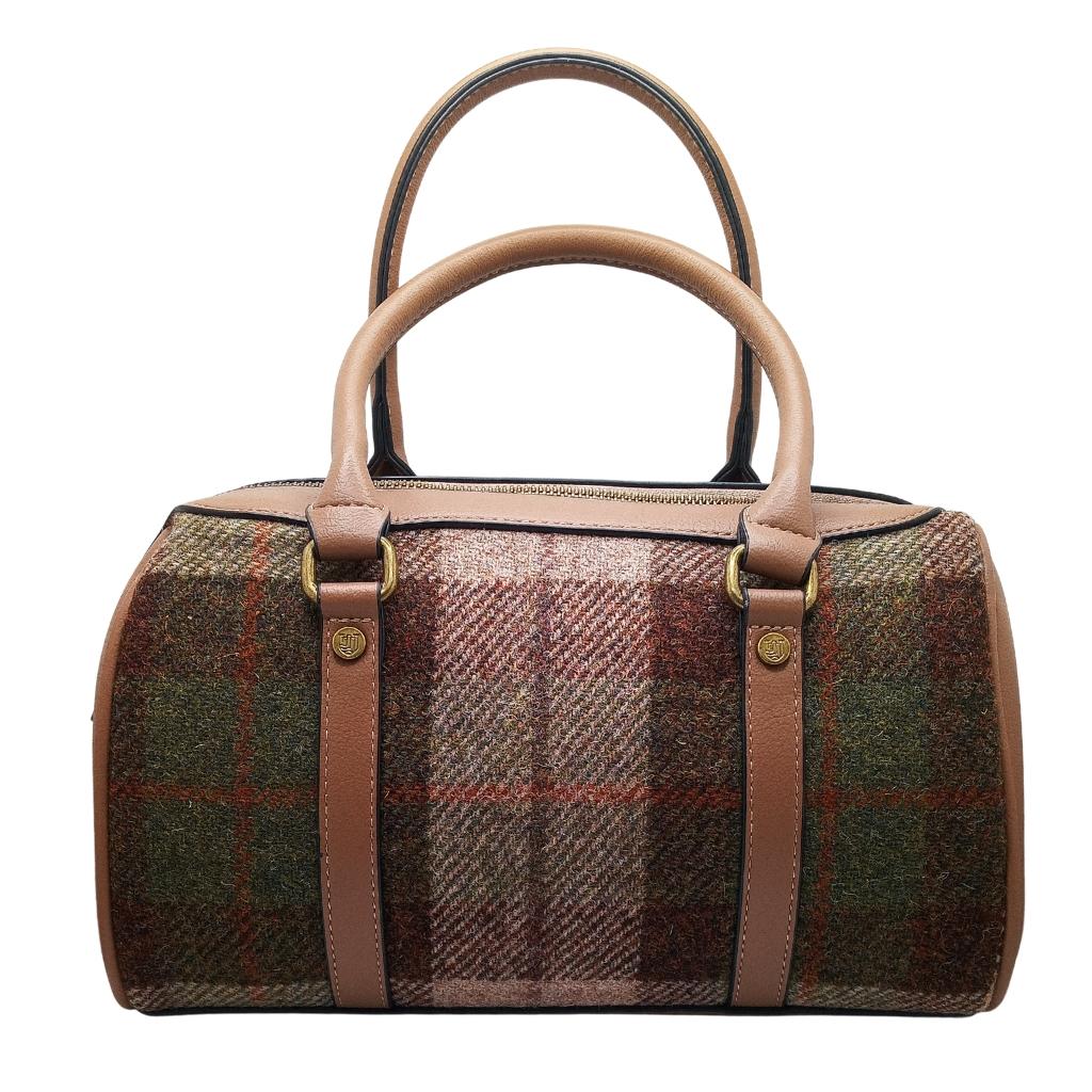 Islander Harris Tweed Medium Duffel Bag 'Chestnut Tartan'