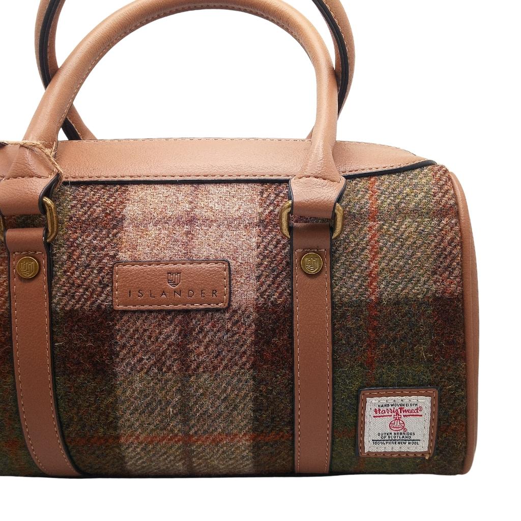 Islander Harris Tweed Medium Duffel Bag 'Chestnut Tartan'