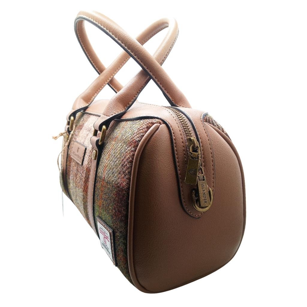 Islander Harris Tweed Medium Duffel Bag 'Chestnut Tartan'