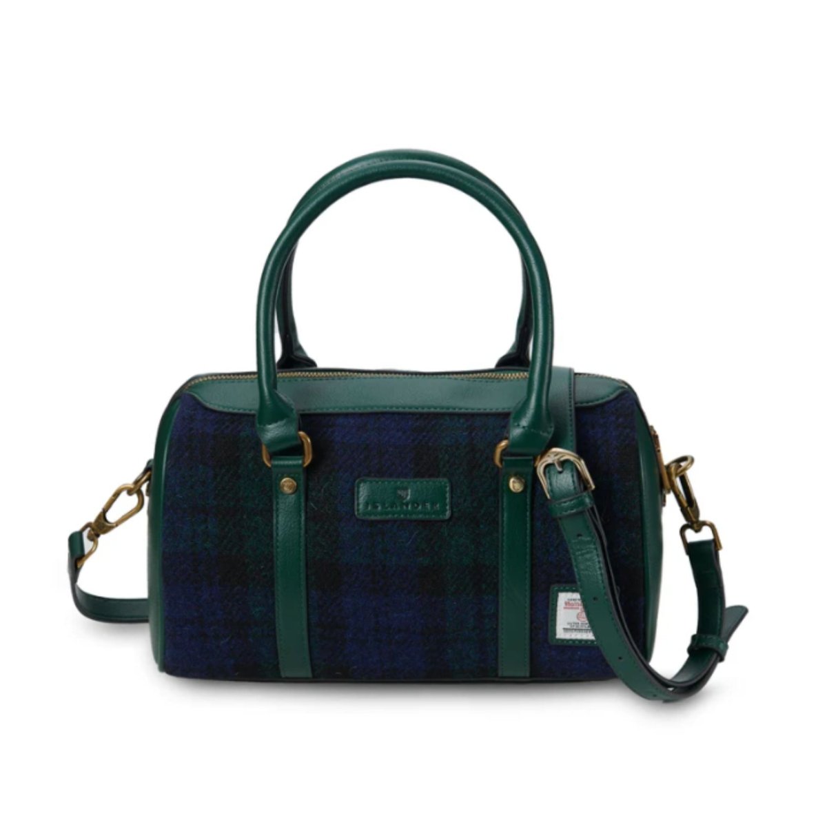 Islander Harris Tweed Medium Duffle Bag 'Black Watch Tartan' - The Celtic Gift Store - Handbags