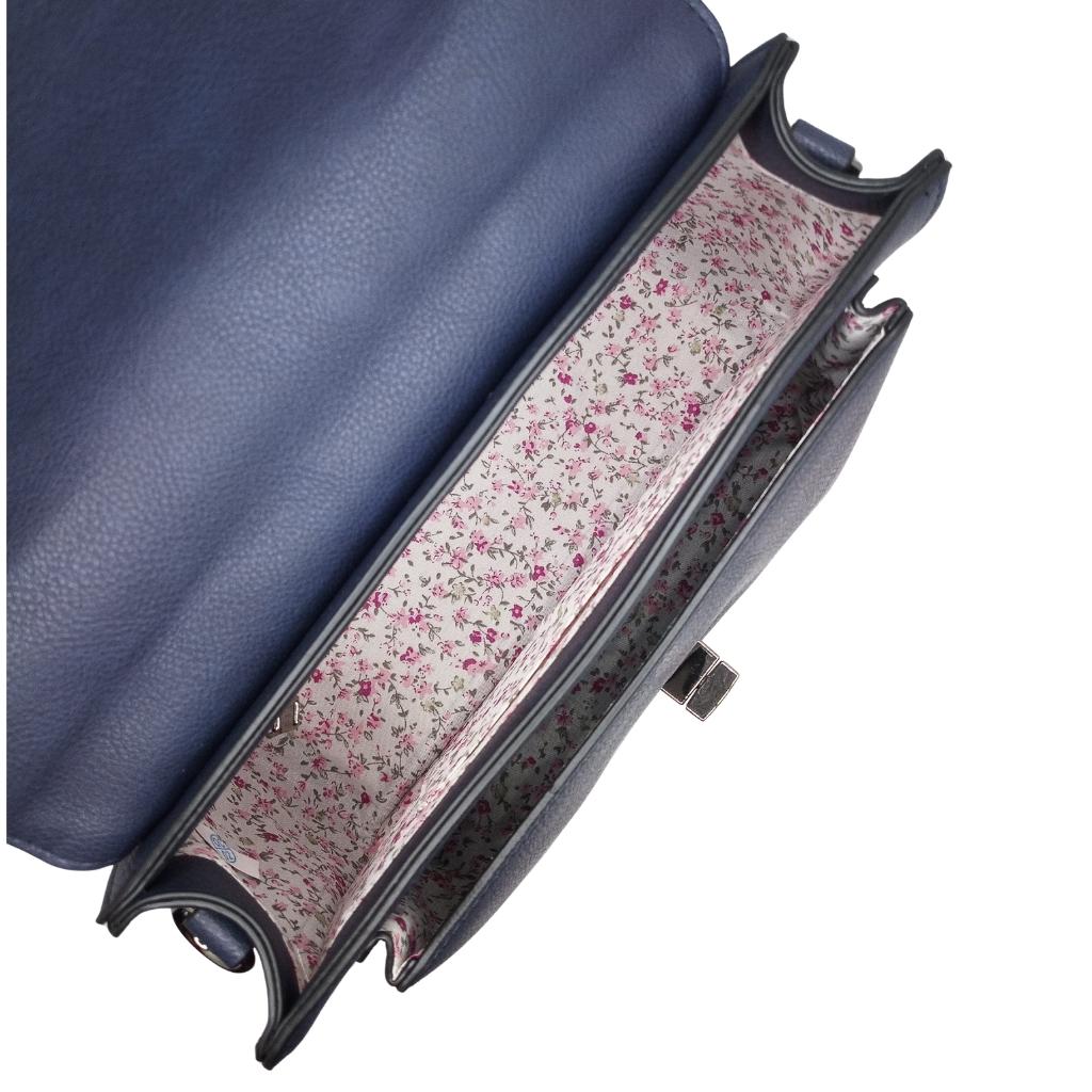 Islander Harris Tweed Medium Satchel 'Navy Tartan' by Islander - Handbags