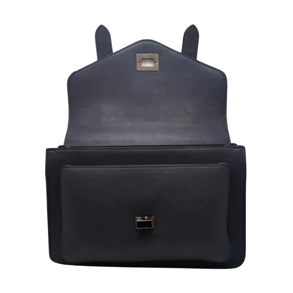 Islander Harris Tweed Medium Satchel 'Navy Tartan' by Islander - Handbags