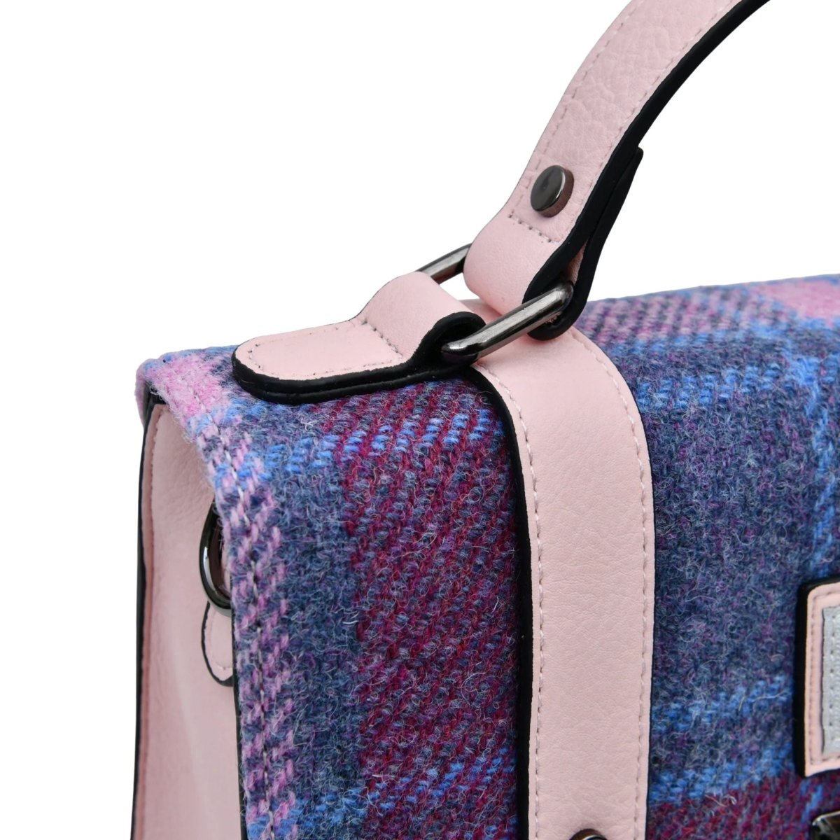 Violet Dogtooth Satchel | Harris Tweed Medium Bag – The Celtic