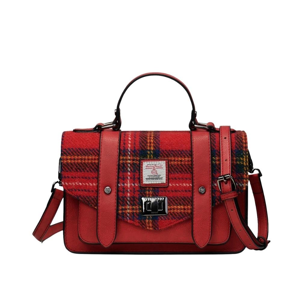 Islander Harris Tweed Medium Satchel 'Royal Stewart Tartan' by Islander - Handbags