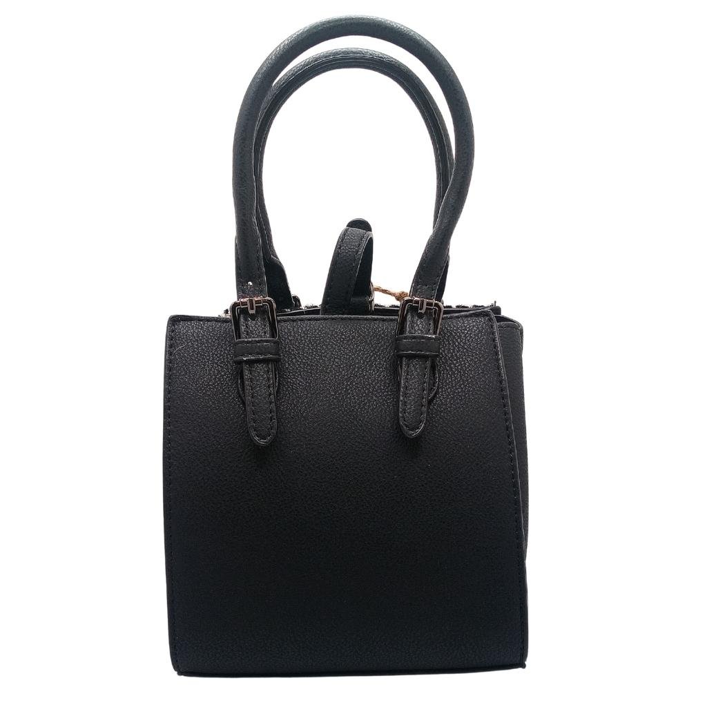 Islander Harris Tweed Mini Caillie Tote 'Black and White Dogstooth'