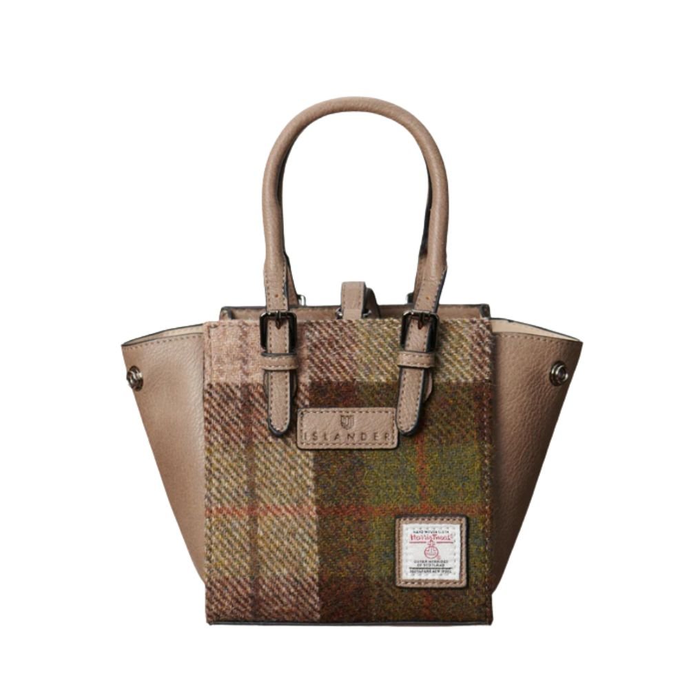 Islander Harris Tweed Mini Caillie Tote 'Chestnut Tartan'